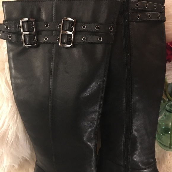 ARTUROCHIANG - Blk/tall leather boots, Sz 9 - Picture 7 of 9